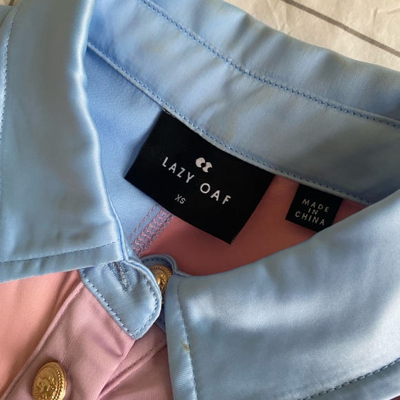 Lazy oaf multicolored silky shirt dress XS - Picture 2 of 8